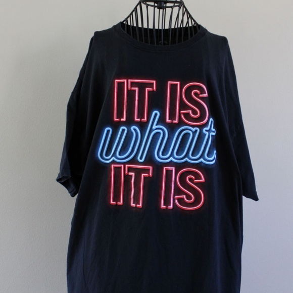 It is what it is black red & blue Tee - Picture 1 of 1